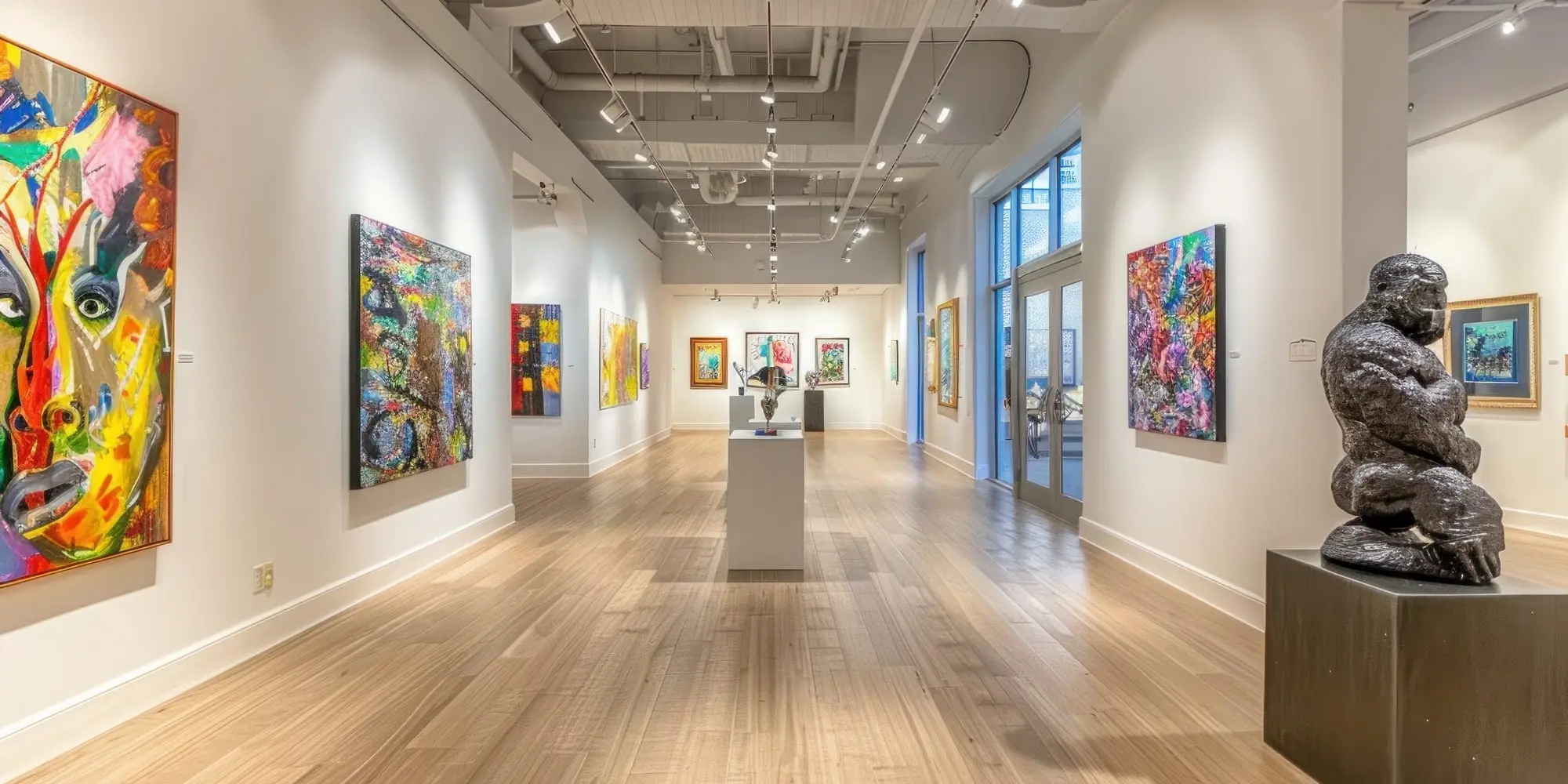 Art gallery architectural lighting installation by Laguna Electric